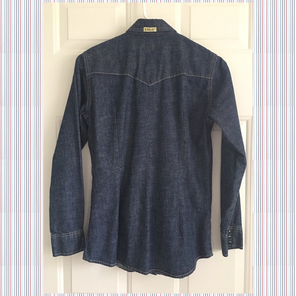 REPLAY denim button down 💙 - Picture 4 of 5